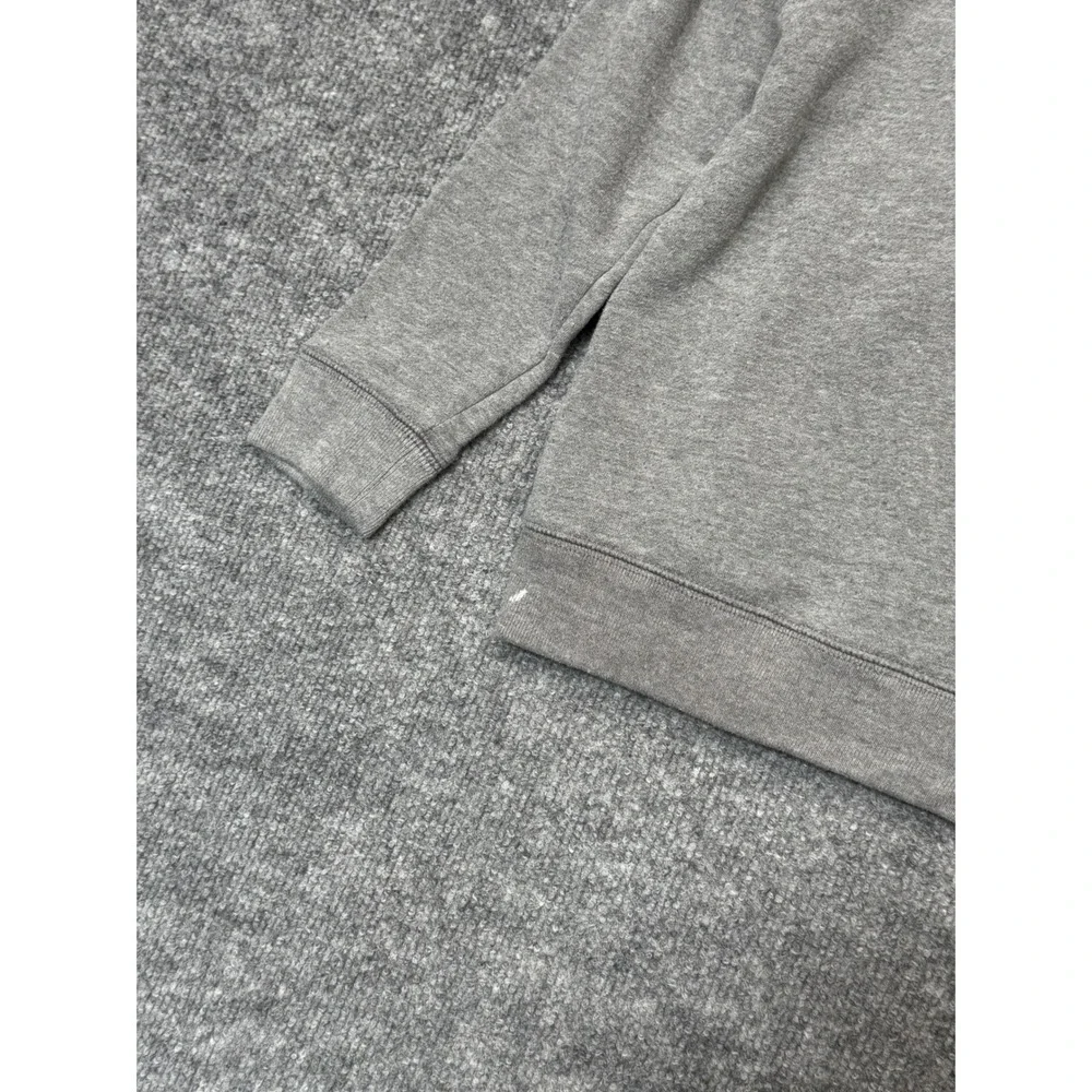 OshKosh Bgosh Boys Size 8 Gray Full Zip Hoodie Navy Blue Logo‎ Fleece Sweatshirt